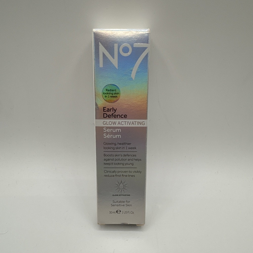 1- No 7 Early Defence Glow Activating Serum 1 oz. NIB